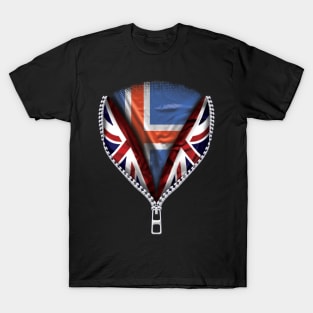 Icelandic Flag  Iceland Flag British Flag Ripped Open - Gift for Icelandic From Iceland T-Shirt